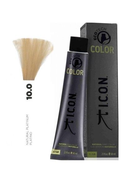 Tinte ICON Ecotech Color Platino 10.0 sin alcohol, amoníaco ni ppd