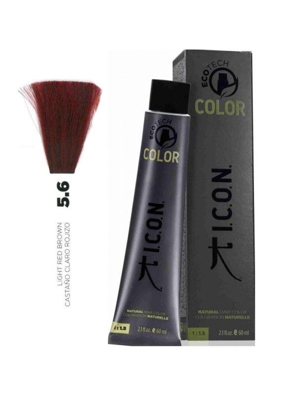 Tinte ICON Ecotech Color Castaño Claro Rojizo 5.6 sin alcohol, amoníaco ni ppd