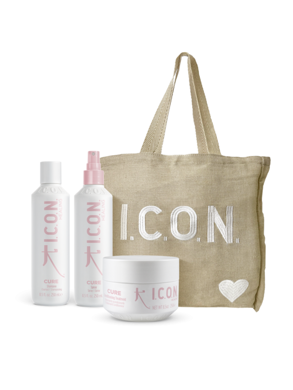 Pack ICON Cure: Champú, Acondicionador y Spray 250ml + Bolsa de regalo